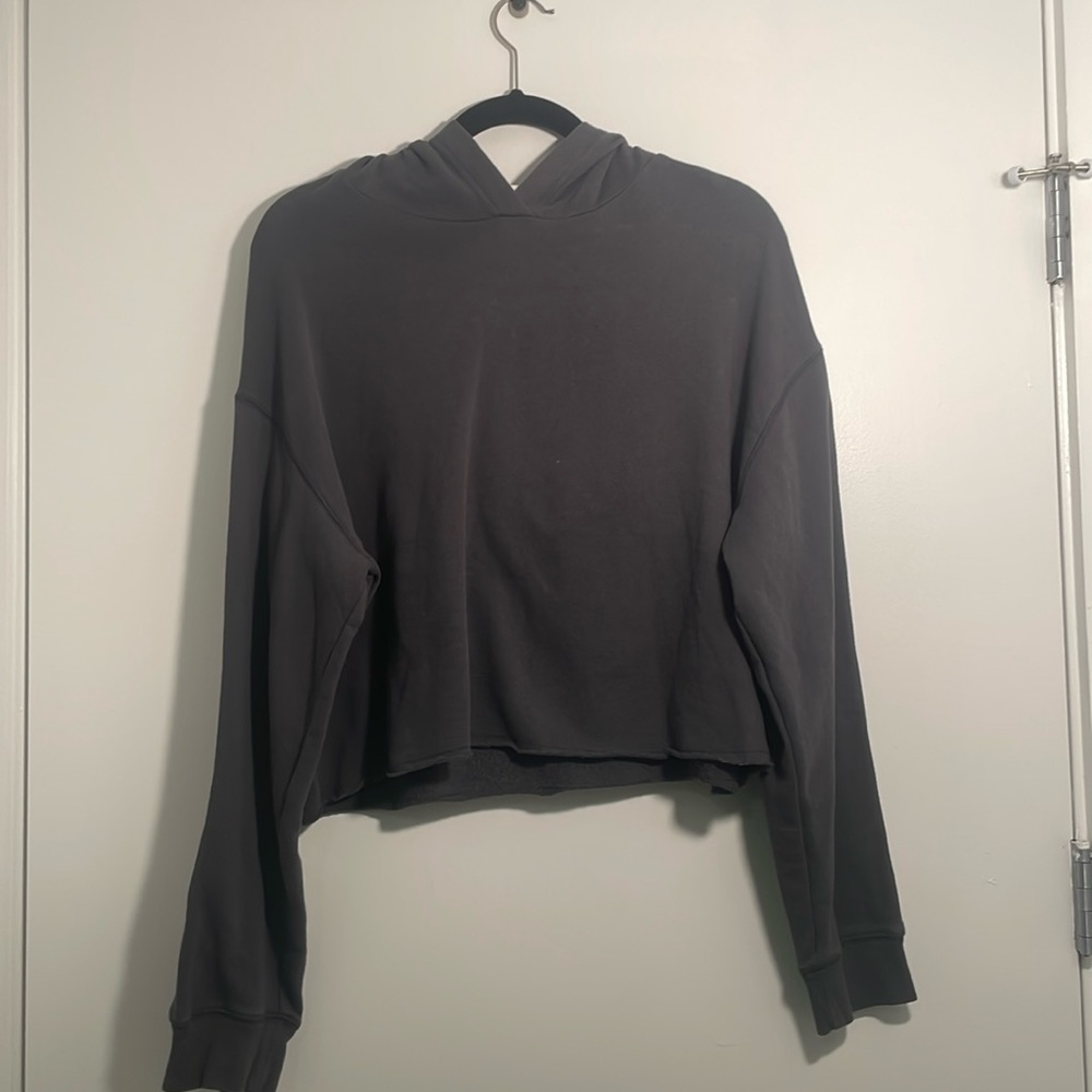 Cropped Hoodie gray